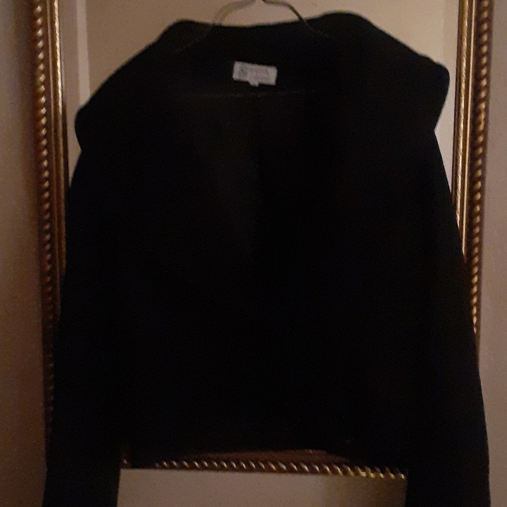 Dark blue wool short jacket blazer